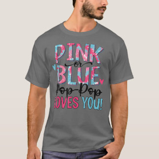 Roze of blauwe Pop Pop houdt van je ogen Baby T-shirt