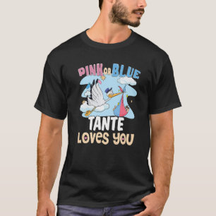 Roze of Blauwe Tante houdt van je beste tante T-shirt