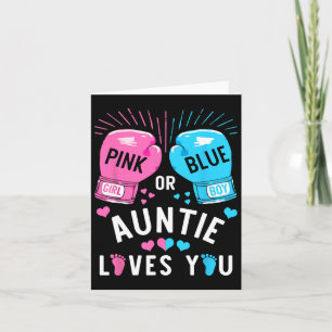 Roze of blauwe tante houdt van je boksen geslacht  kaart