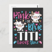 Roze Of Blauwe Titi Heeft Van Jou Geschenken Koe B Briefkaart (Voorkant / Achterkant)