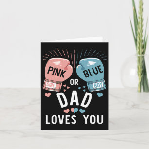 Roze of blauwe vader houdt van je boksen geslacht  kaart