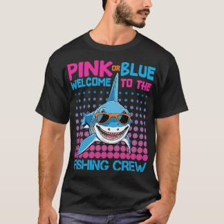 roze of blauwe welkom bij de visploeg t-shirt