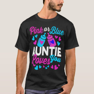 Roze of Blue AUNTIE houdt van je   Houder van het  T-shirt