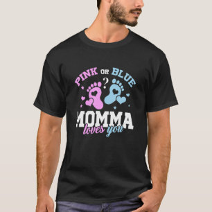 Roze of Blue Momma houdt van je Baby PP T-shirt