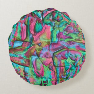 Roze of rumplammplat gekleurd met zacht zijdeachti rond kussen