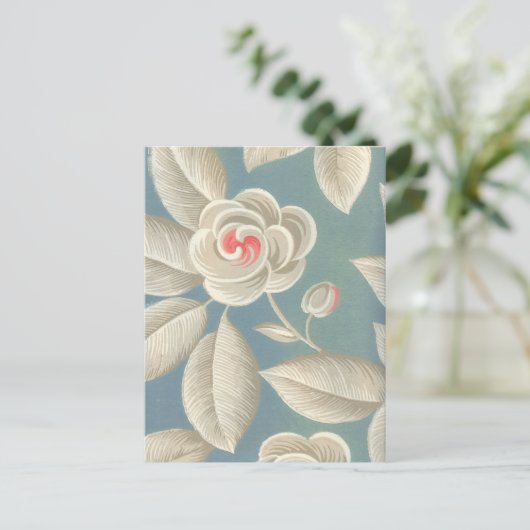 Roze ogen Roos behangpapier Briefkaart (Staand voorkant)