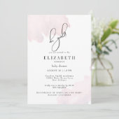 Roze Oh Meisje Baby shower Kaart (Staand voorkant)