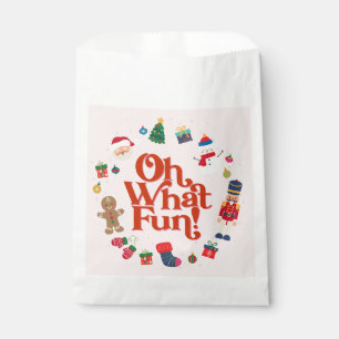 Roze Oh Wat leuk Kerstmis Verjaardagsfeestje Favor Bedankzakje