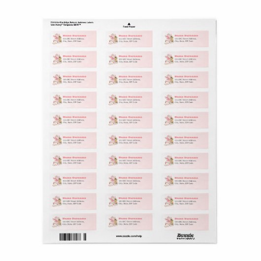 Roze Oh Wat Leuk-Retro Groovy Kerstman Verjaardag Etiket (Full Sheet)