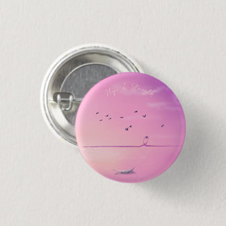 Roze Oktober Bewustzijn Pastel Kunst Ronde Button 3,2 Cm