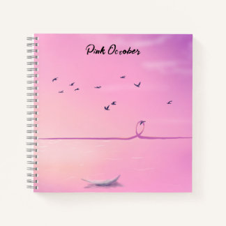 Roze Oktober Pastel Kunst Notitieboek