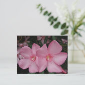 Roze Oleander Briefkaart (Staand voorkant)