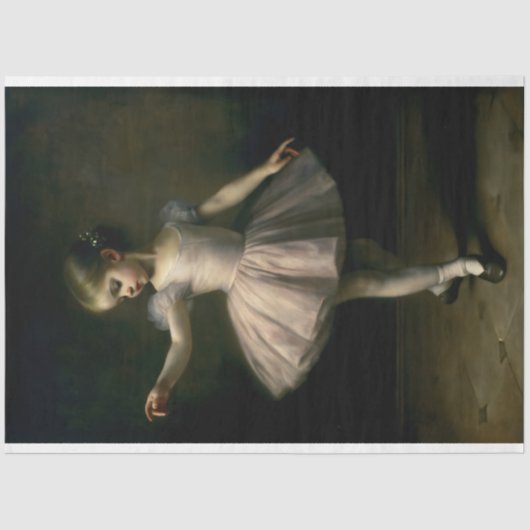 Roze Olie Ballerina Decoupage Tissuepapier (Voorkant)