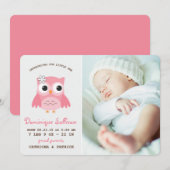  roze oliefamilie Fotoaankondiging Aankondiging (Voorkant / Achterkant)