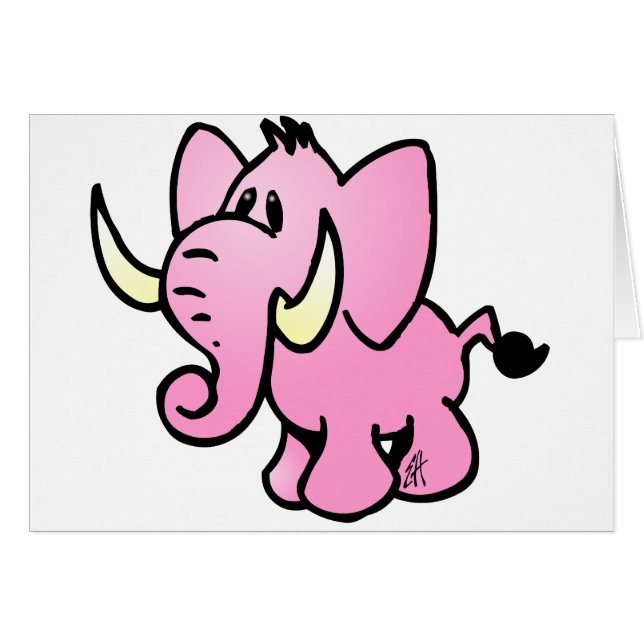 Roze olifant (Voorkant Horizontaal)