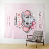 Roze Olifant Achtergrond Wandkleed (In Situ (horizontaal))