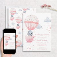Roze olifant Baby breekt Baby shower