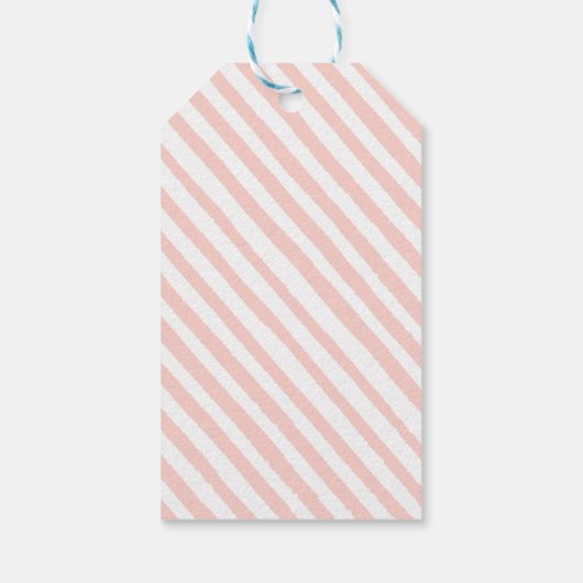 Roze olifant baby meisje douche dank u labels cadeaulabel (Achterkant)