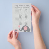 Roze olifant Baby rondom de Wereldvertaling Flyer (Hand)