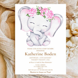 Roze olifant Baby shower