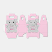 Roze olifant Baby shower Bedankdoosjes (Uitgevouwen)