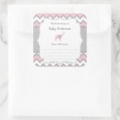 Roze Olifant Baby shower boekenplaat boek sticker (Tas)