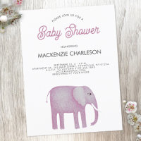 Roze olifant Baby shower