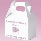 Roze olifant Baby shower Hartelijk dank Bedankdoosjes