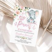Roze olifant Baby shower Kaart