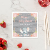Roze olifant Baby shower servetten (Insitu)
