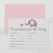 Roze Olifant Baby Voorspellingen Kaarten Baby show (Voorkant / Achterkant)