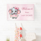Roze Olifant Banner (Insitu)