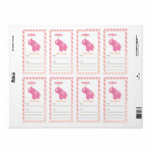 Roze Olifant Boekplaat Etiket (Full Sheet)