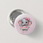 Roze Olifant Button (Voorkant /achterkant)