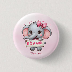 Roze Olifant Button