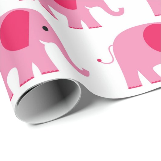 Roze olifant cadeaupapier (Rol Hoek)