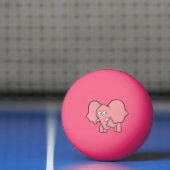Roze olifant Cartoon Ping Pong Ball (Net)