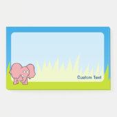 Roze olifant Cartoon Post-it® Notes (Voorkant)