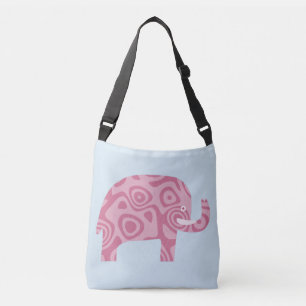 Roze olifant crossbody tas