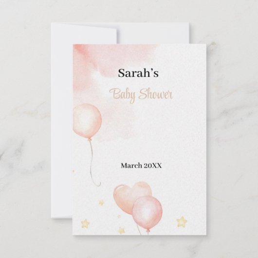 Roze Olifant Dank u kaart (Achterkant)