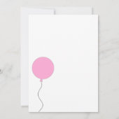 Roze olifant eerste uitnodiging voor geboorte (Achterkant)