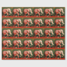 Roze olifant en polka dot chihuahua cadeaupapier