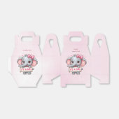 Roze Olifant Favor Box Bedankdoosjes (Uitgevouwen)