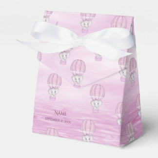 Roze Olifant Hete Luchtballon Favor Box Bedankdoosjes