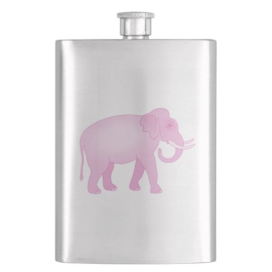 Roze olifant heupfles (Voorkant)
