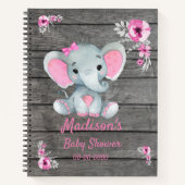 Roze Olifant Hues Boek Baby shower (Voorkant)