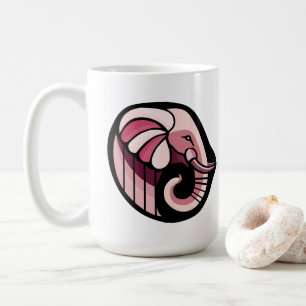 Roze olifant koffiemok