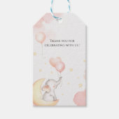 Roze olifant Label Cadeaulabel (Voorkant)
