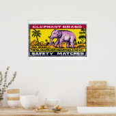 Roze Olifant - Luciferdoosje Print - Esthetische M (Keuken)