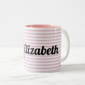 Roze olifant monogrammed "E" Kind Mok (Voorkant rechts)